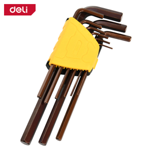 9pcs Long Flat End Hex Key Set Withred Finish